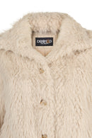 Andermatt Kadın Beyaz Kısa Teddy Mont | Derimod
