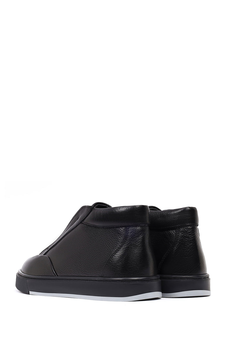 Men's Black Leather Sports Boots