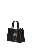 Woman Black Printed Long-Strap Shoulder Bag | Derimod
