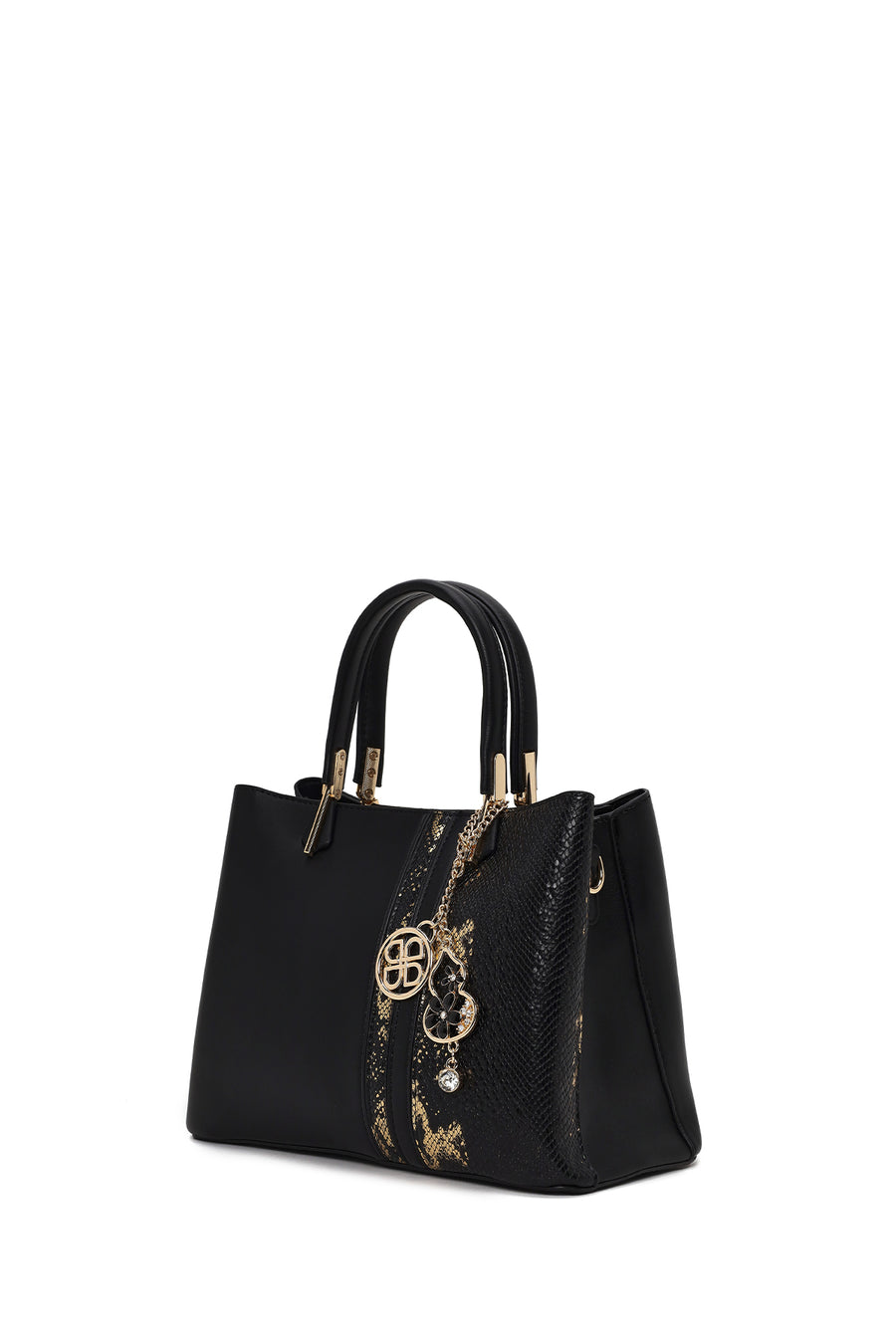 Woman Black Printed Long-Strap Shoulder Bag