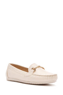 Women's Beige Buckle Detailed Loafer | Derimod