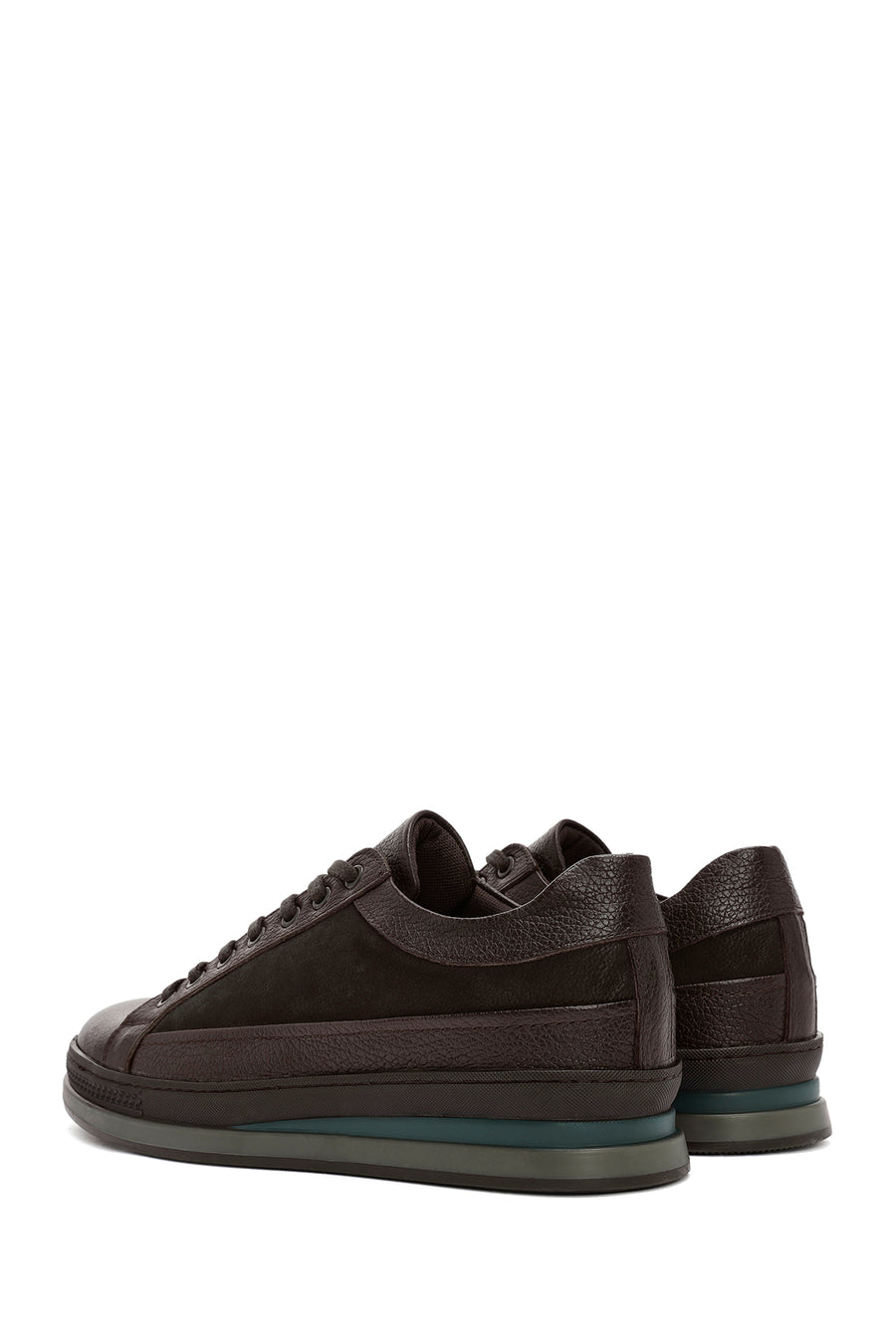 Men's Brown Lace-Up Leather Casual Sneaker