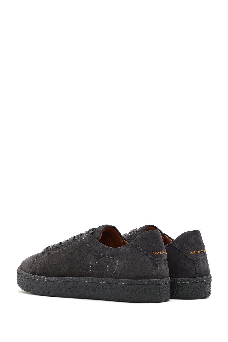 Erkek Gri Bağcıklı Süet Deri Sneaker
