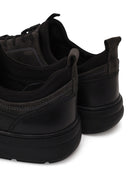 Erkek Gri Bağcıklı Kalın Tabanlı Deri Sneaker | Derimod