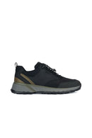 Geox Men's Black Sterrato Lace-Up Leather Sneaker | Derimod