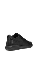Geox Erkek Siyah U Aerantis A - Tumb Bağcıklı Deri Sneaker | Derimod
