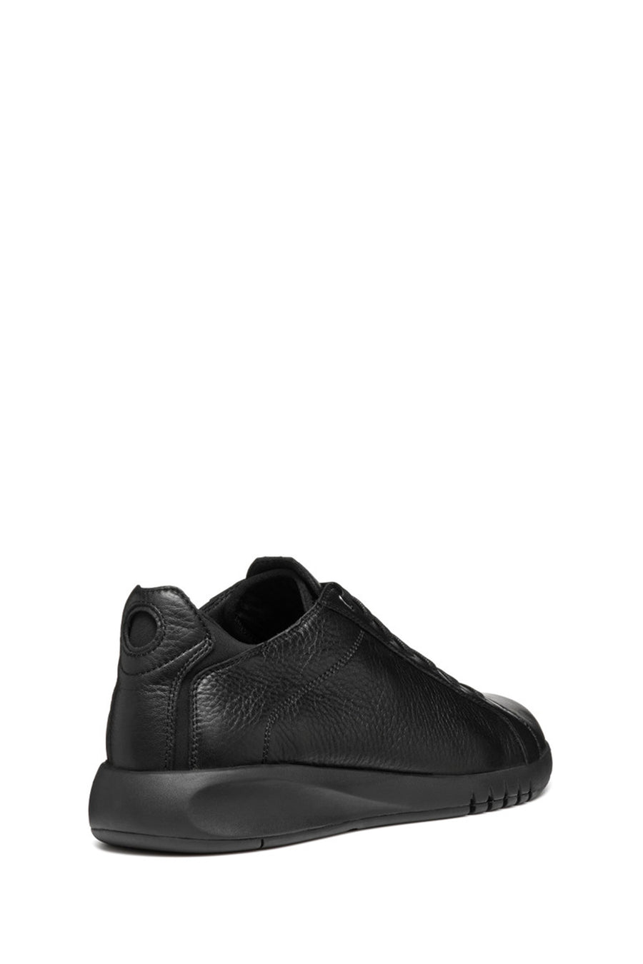 Geox Erkek Siyah U Aerantis A - Tumb Bağcıklı Deri Sneaker