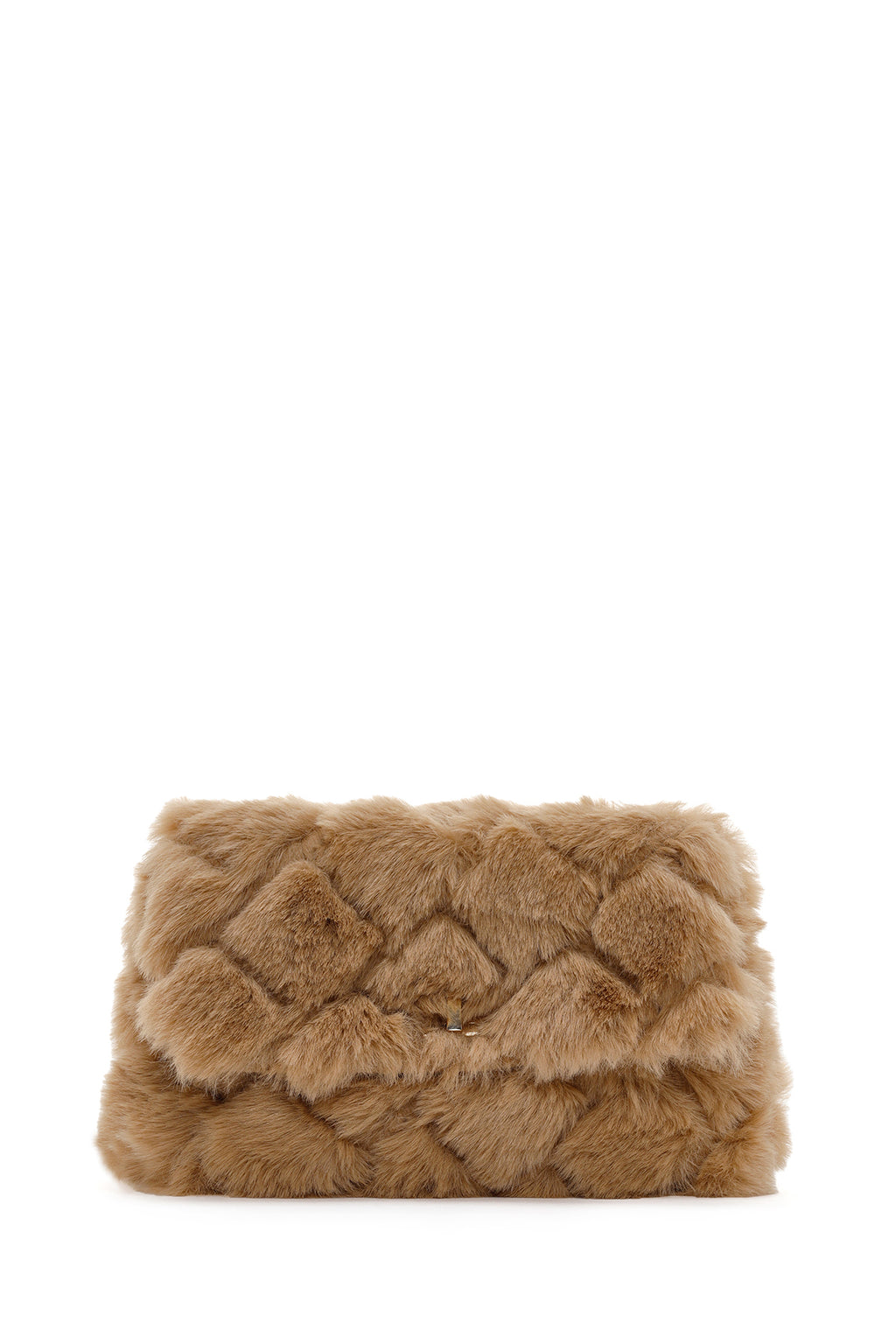 Kadın Camel Zincir Askılı Peluş Çapraz Çanta