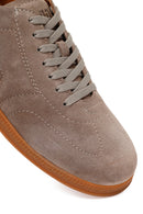 Erkek Vizon Bağcıklı Süet Deri Sneaker | Derimod