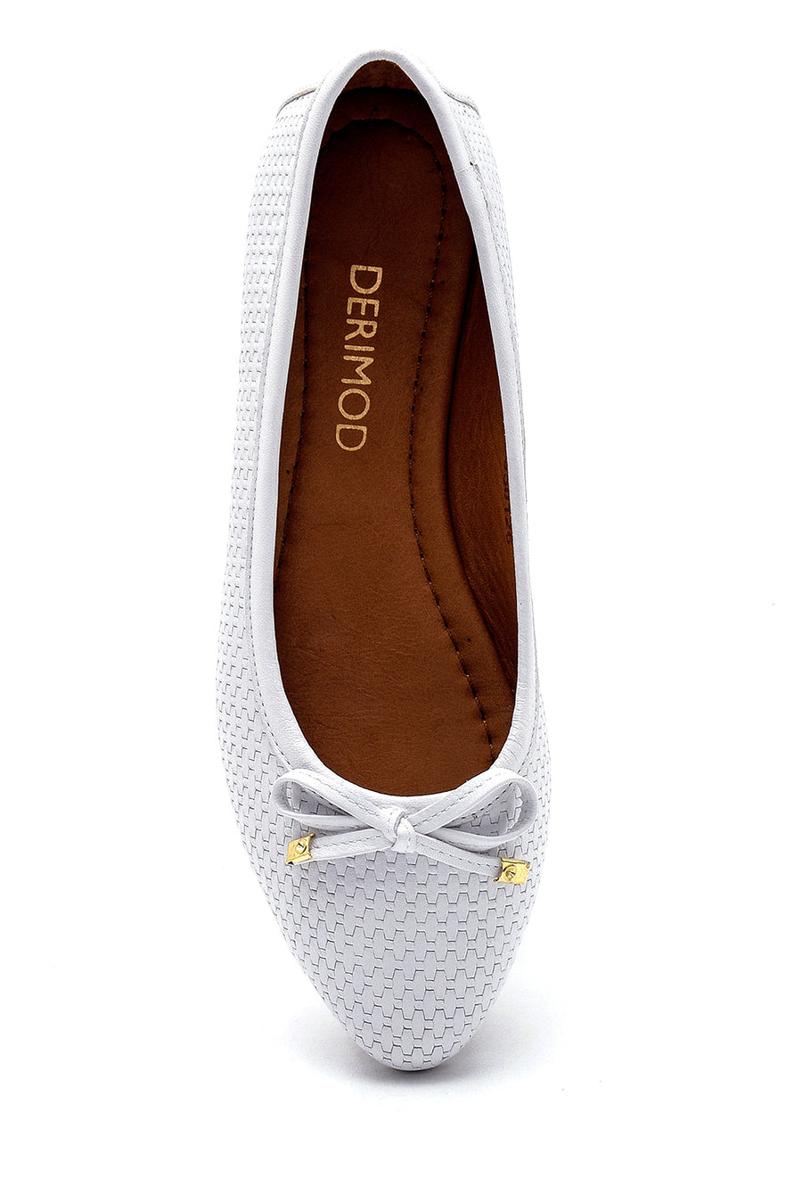 Women's Leather Printed Ballerinas