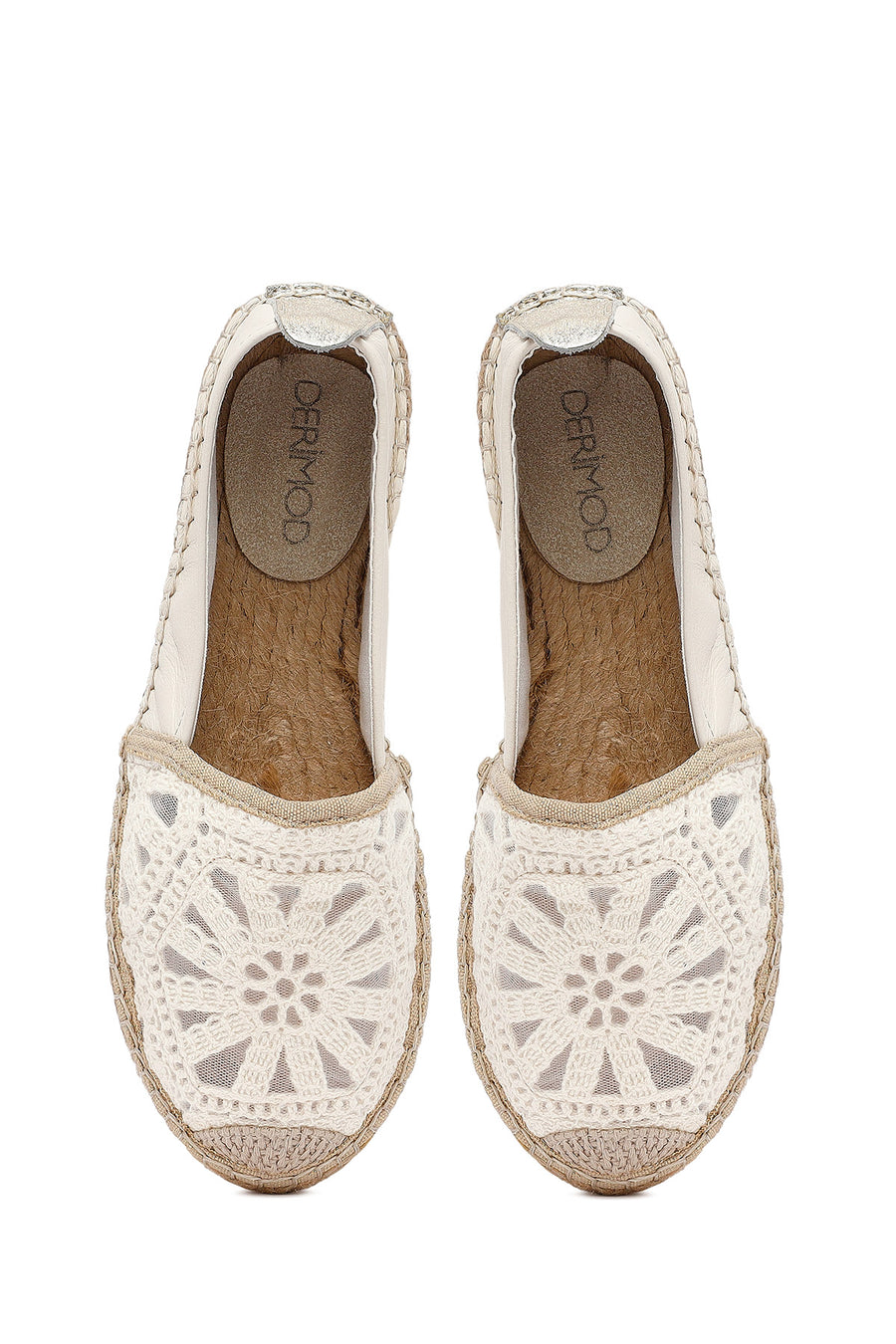 Woman Cream Patterned Espadrilles