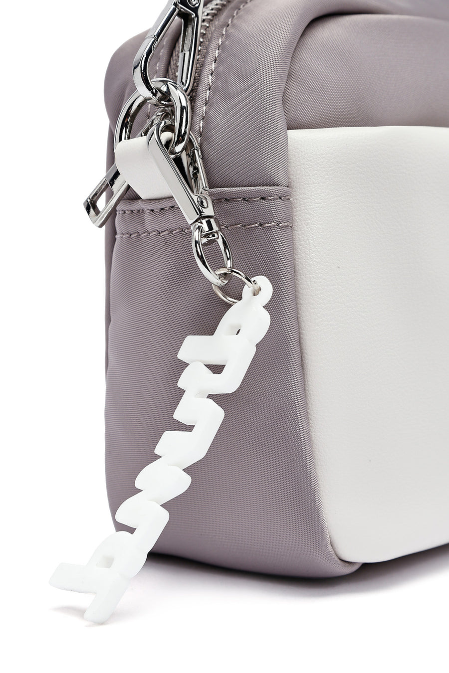 Women's White Accessory Detailed Crossbody Bag
