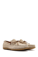 Men's Beige Suede Leather Casual Loafer | Derimod