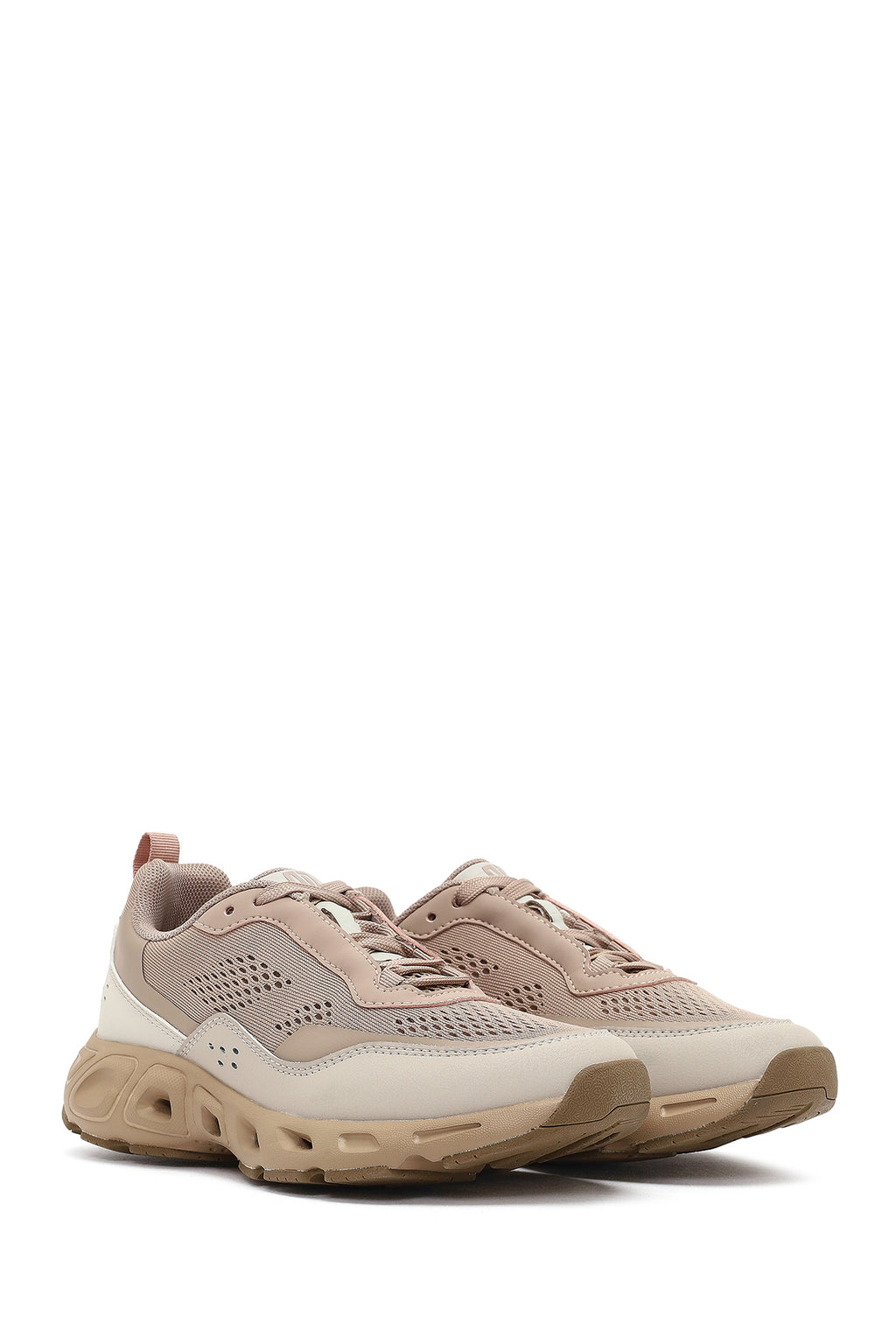 Derimod Studio Kadın Bej Bağcıklı Kalın Tabanlı Sneaker