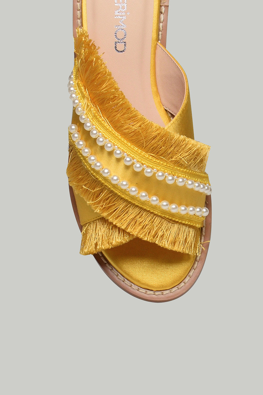 Tasseled Yellow Women's Slippers