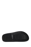 Male Black Strap Leather Sandals | Derimod