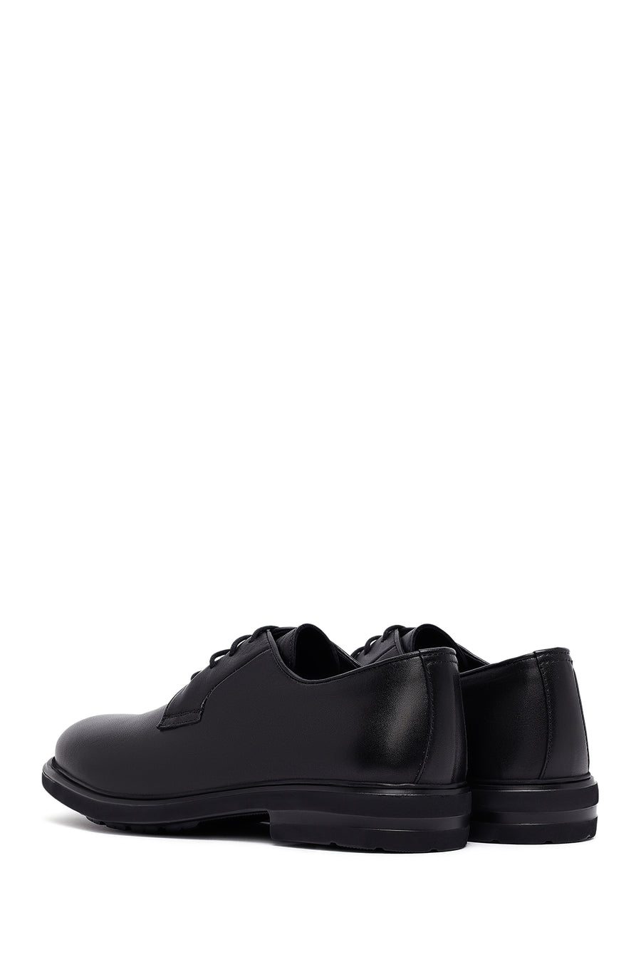 Men's Black Lace Up Leather Casual Shoes