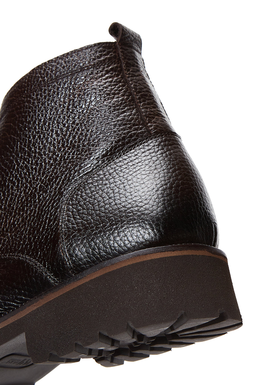 Men's Brown Lace-Up Leather Zippered Casual Boots