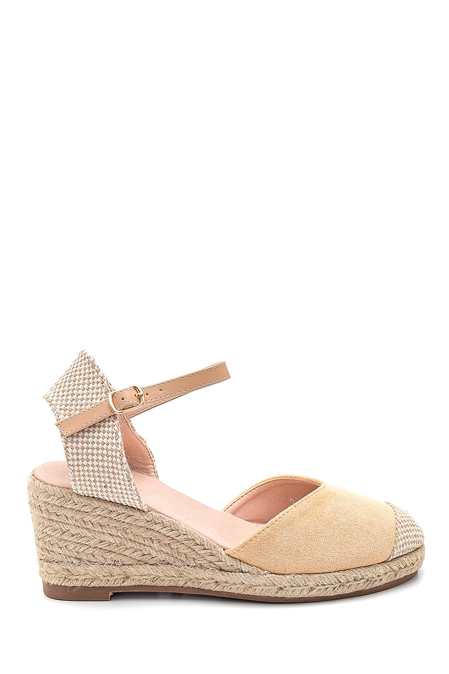 Women's Straw Wedge Heeled Sandals 21SFE470110 | Derimod