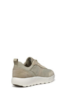 Geox Erkek Bej U Xtors D - Mesh + Suede Bağcıklı Süet Deri Sneaker | Derimod