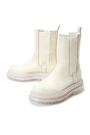 Women's Cream Leather Chelsea Boots | Derimod