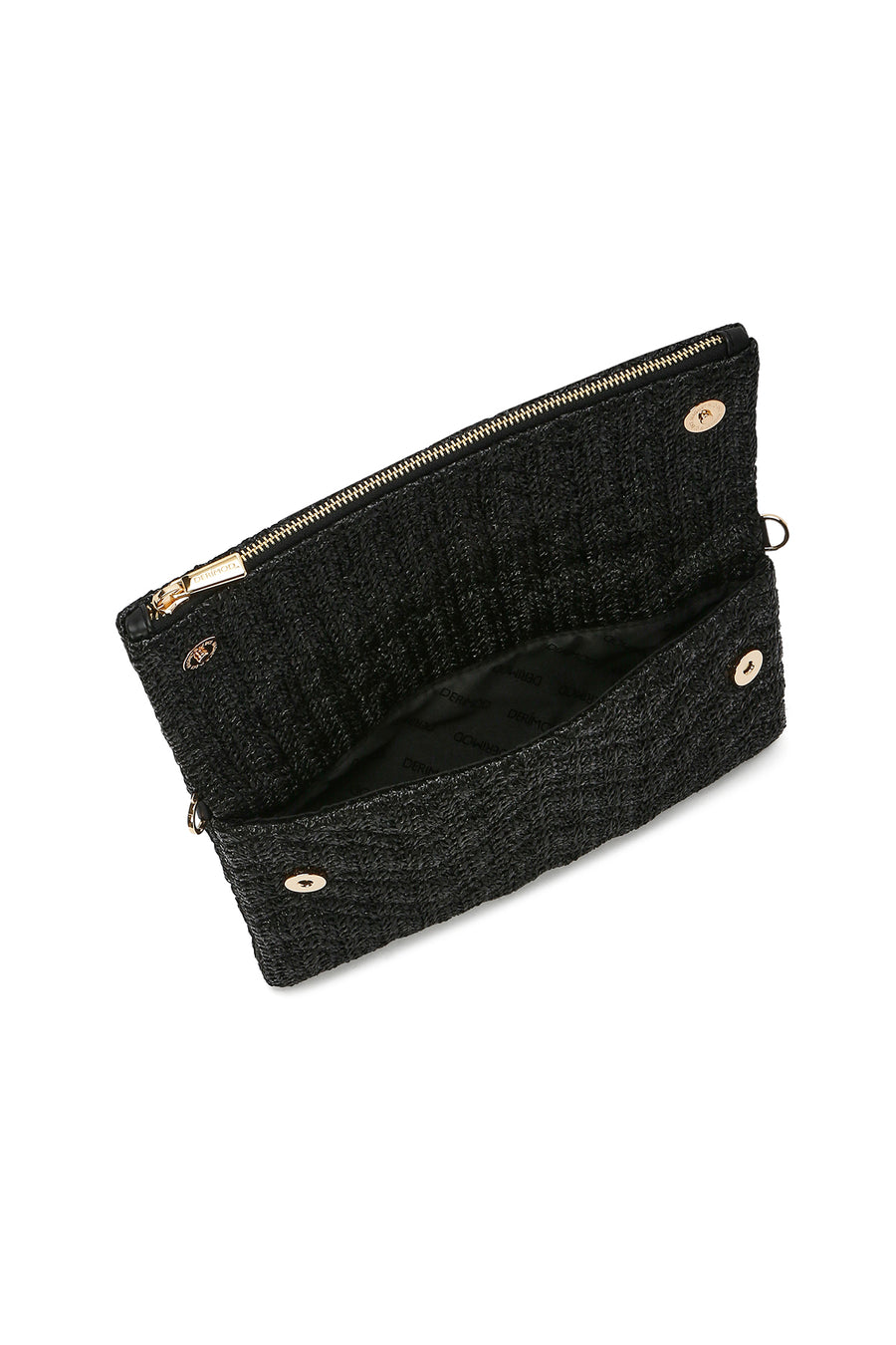 Women's Black Long Chain Strap Clutch Bag