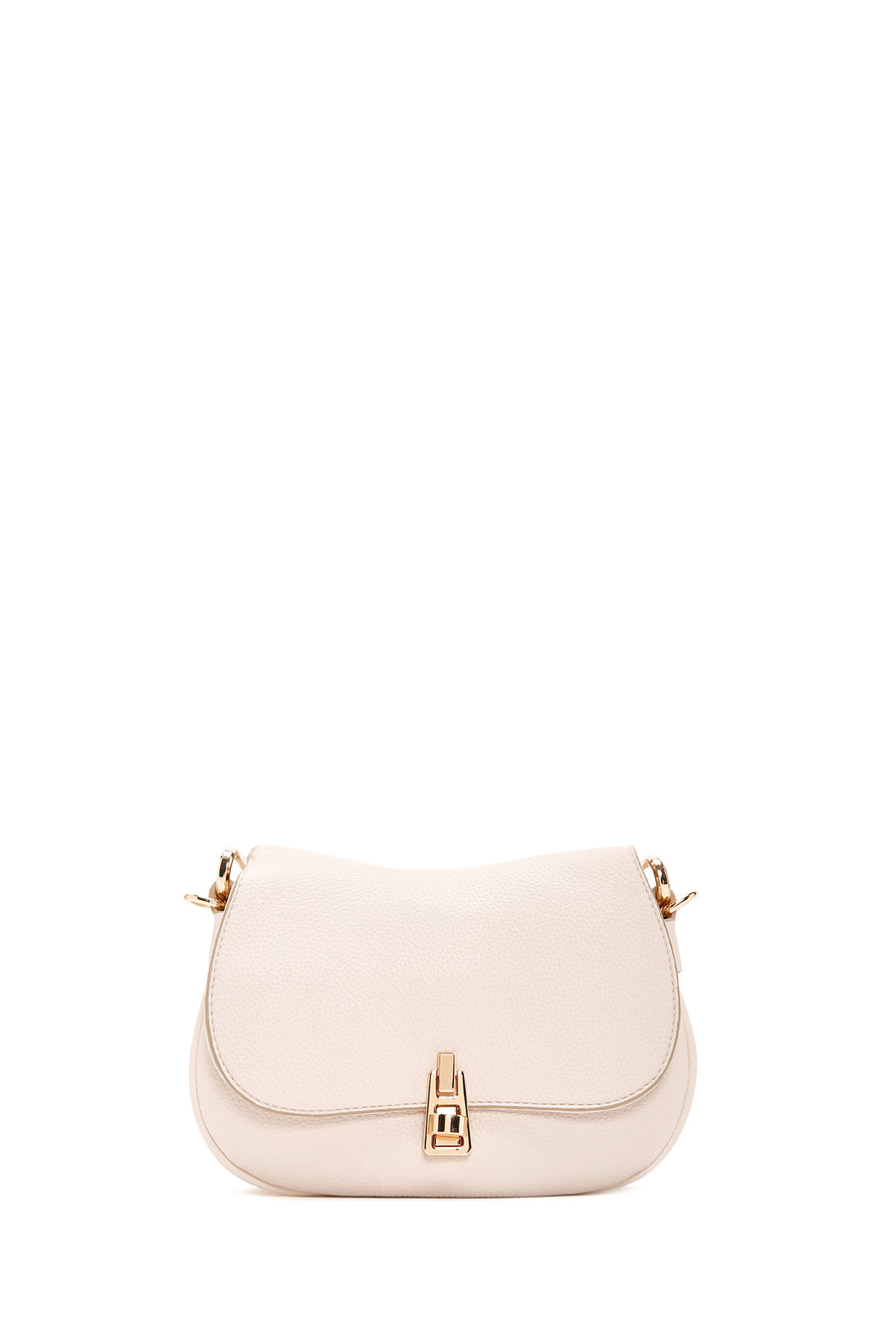 Woman Cream Long-Strap Shoulder Bag