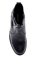 Men's Leather Zippered Boots | Derimod