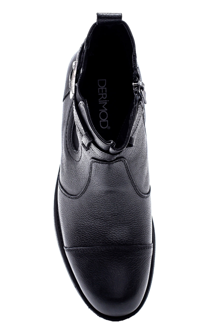 Men's Leather Zippered Boots
