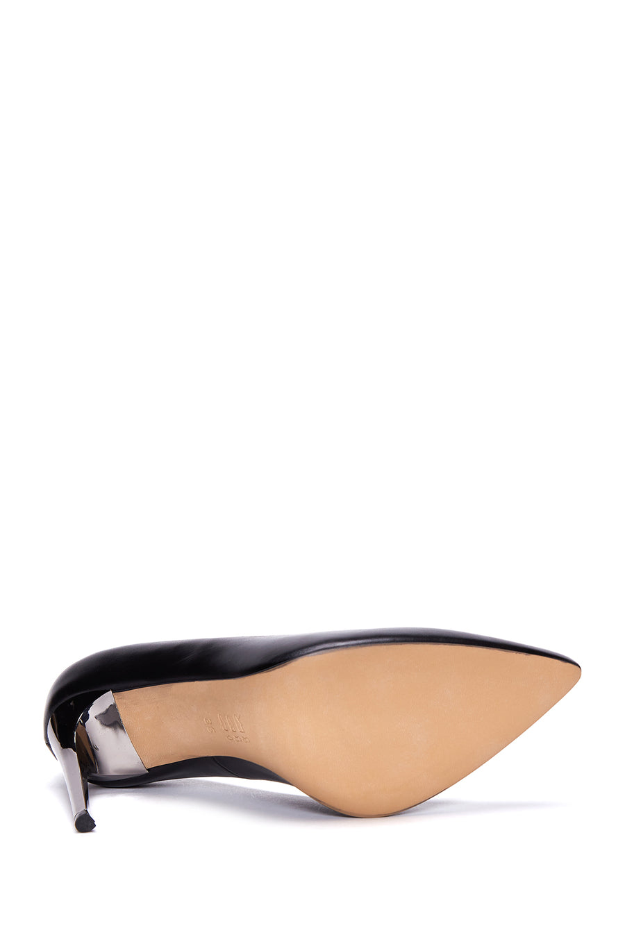 Women's Black Leather Stiletto