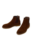 Male Brown Suede Chelsea Boots | Derimod