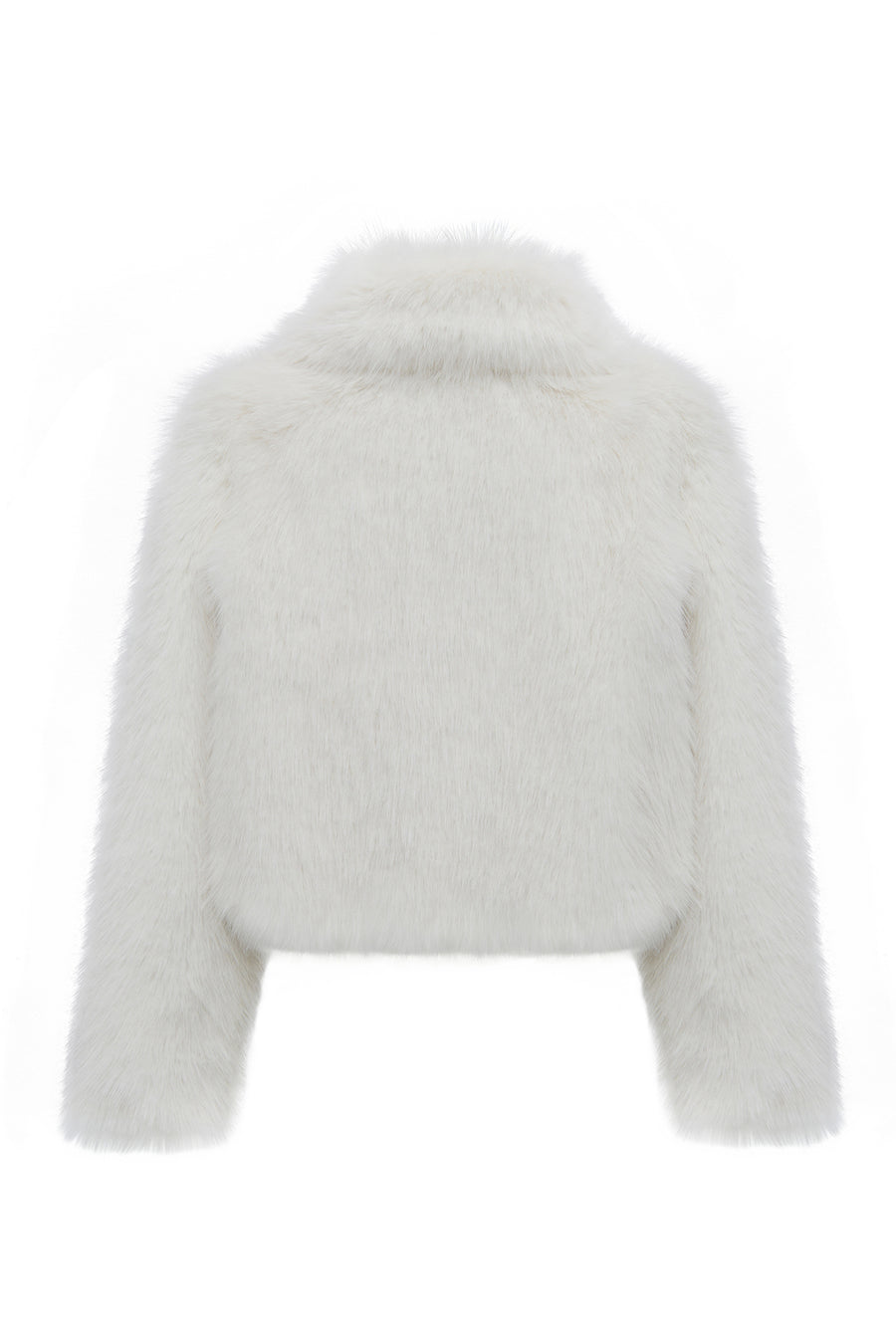 Dallas Women's White Shirt Collar Teddy Coat