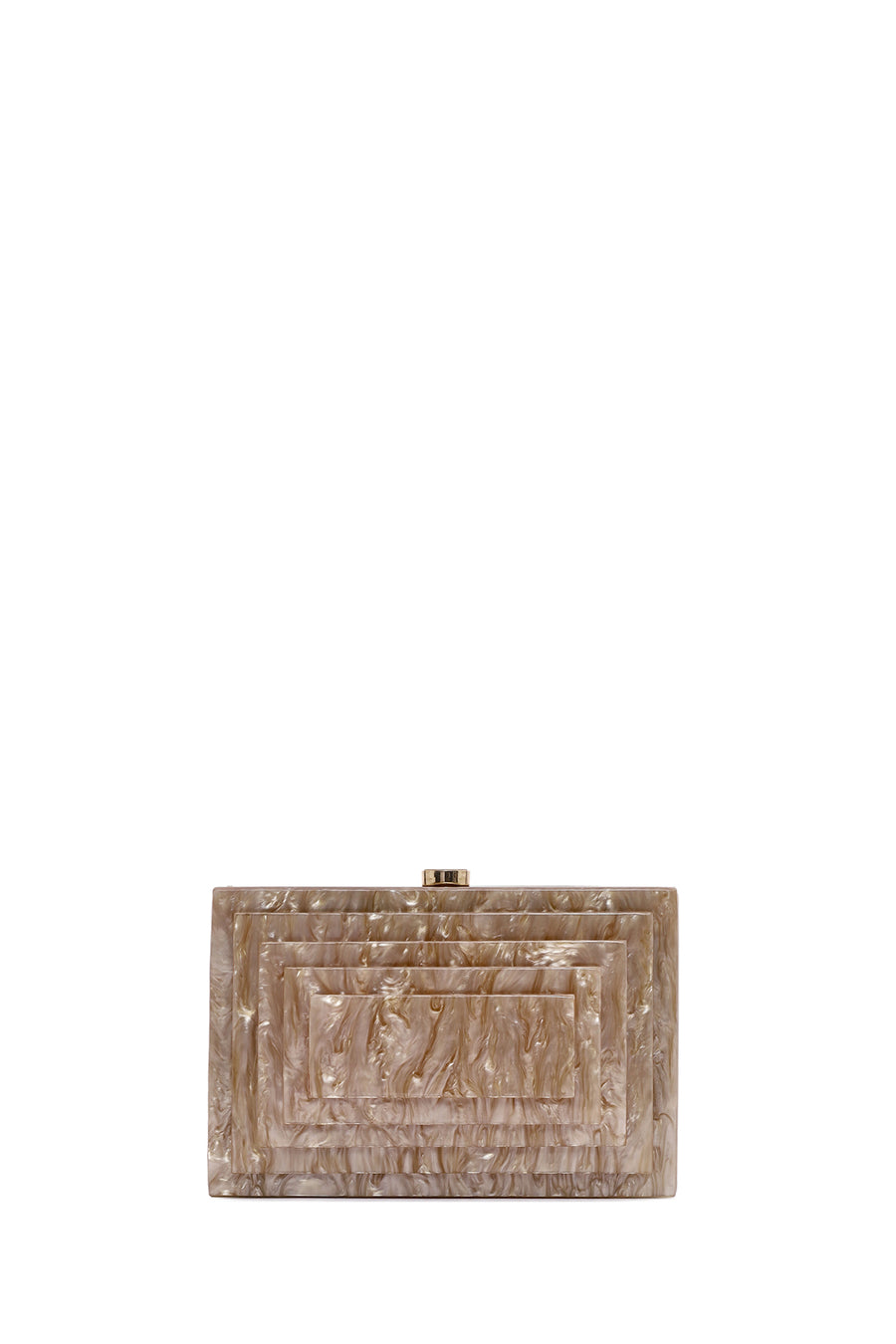 Women's Beige Long Strap Mini Clutch Bag