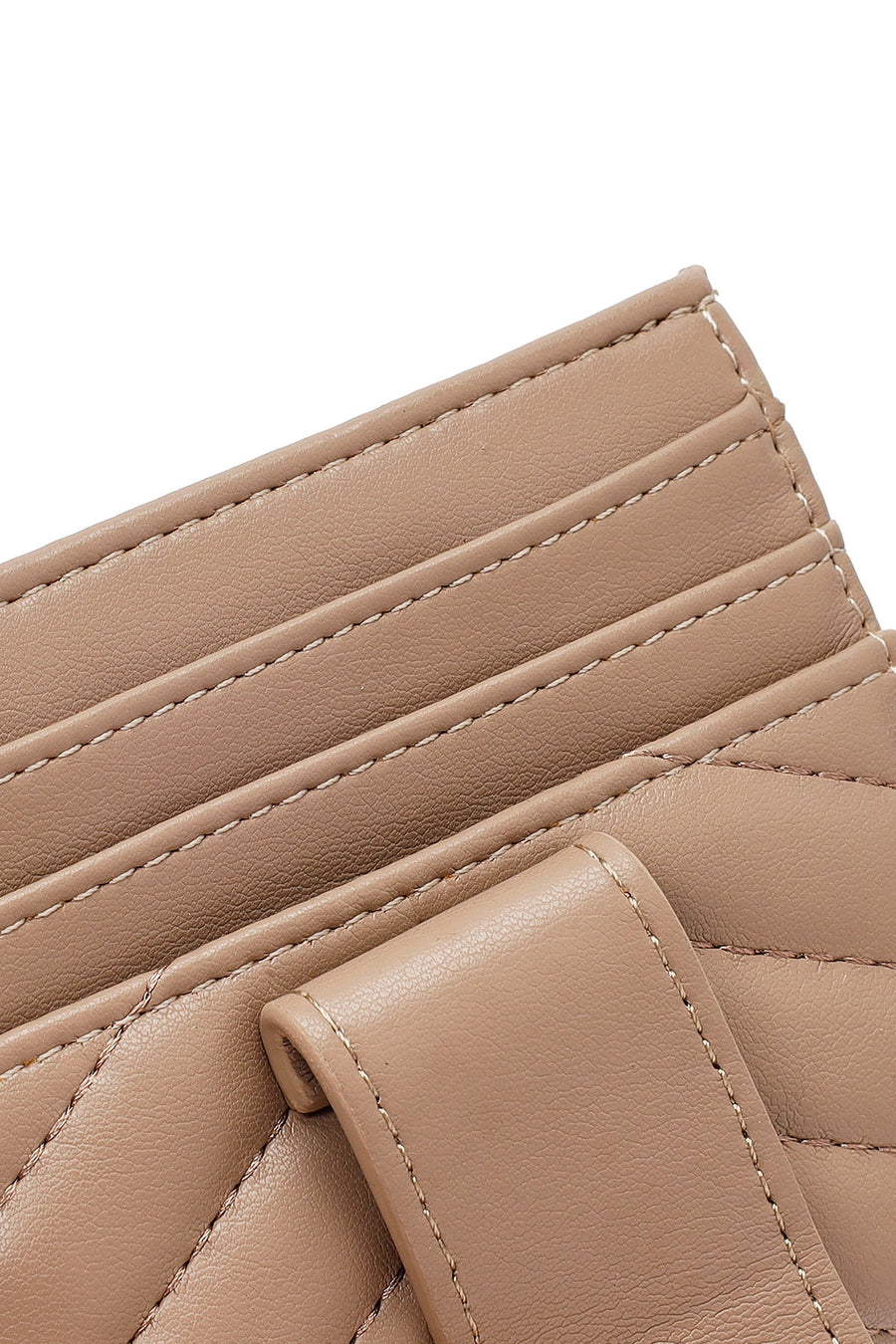 Woman Mink Quilted Card Holder