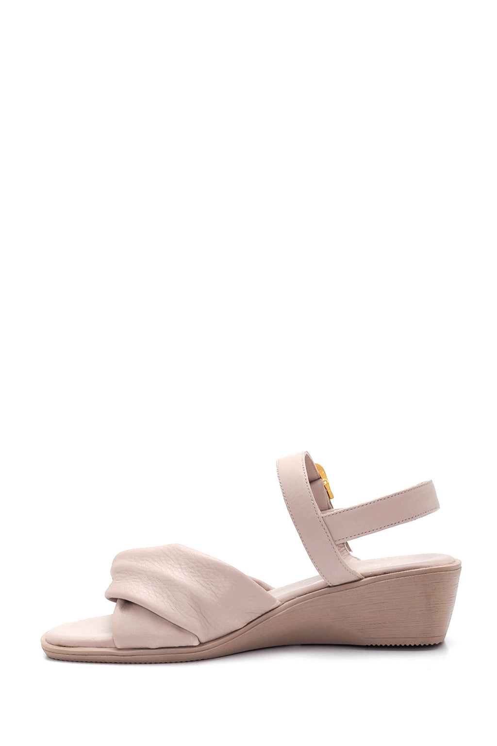 Kadın Vizon Deri Comfort Sandalet