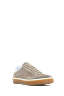 Men's Beige Lace-Up Suede Leather Sneaker | Derimod