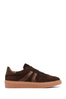 Woman Brown Lace-Up Suede Leather Sneaker | Derimod