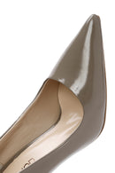 Women's Mink Thin Heels Patent Leather Stiletto | Derimod