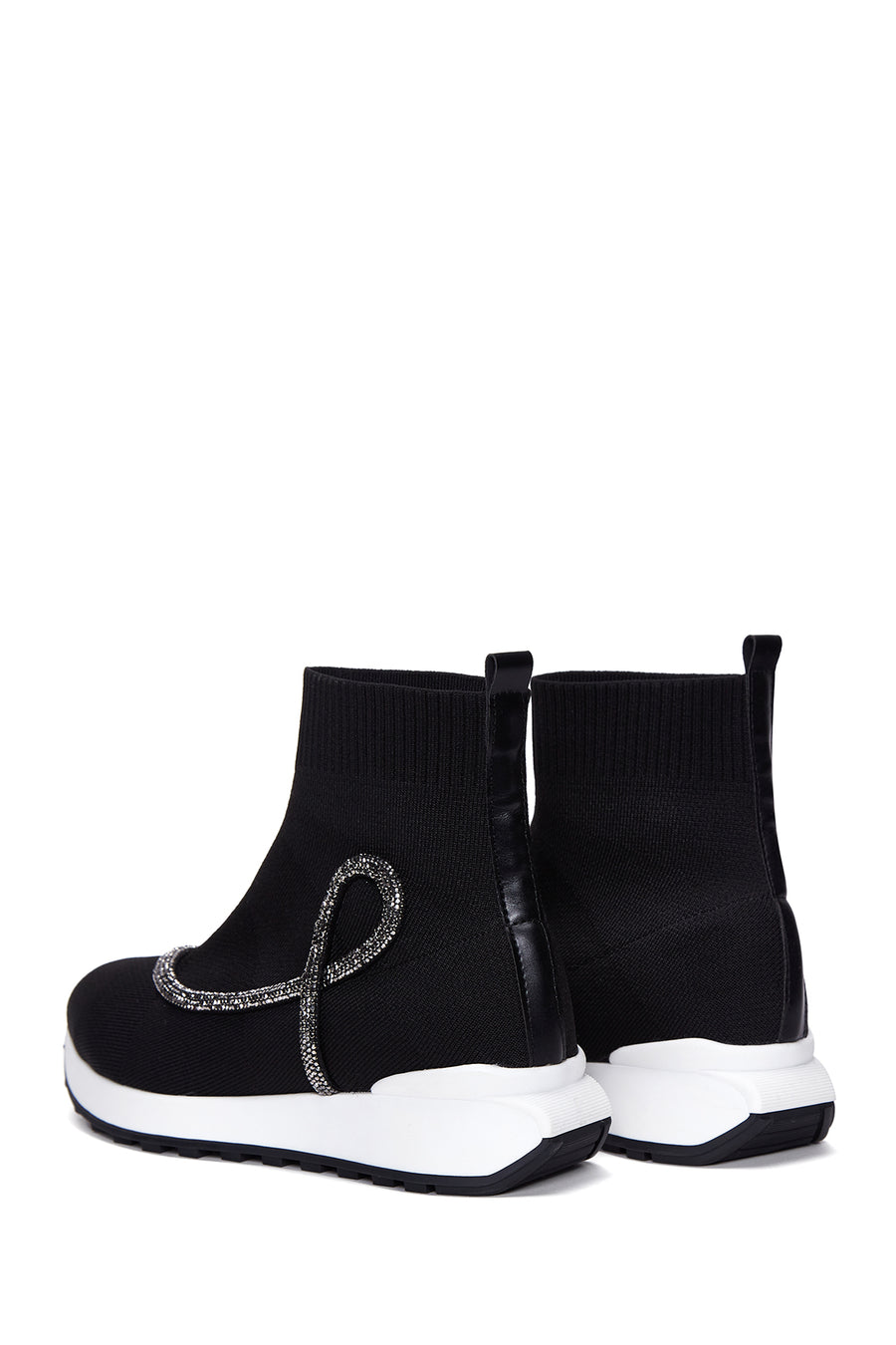 Women's Black Stone High Top Sneaker