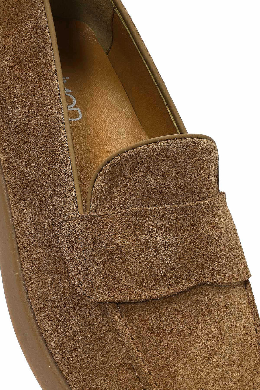 Kadın Taba Süet Deri Loafer