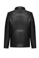 Luisa Women's Black Leather Jacket | Derimod