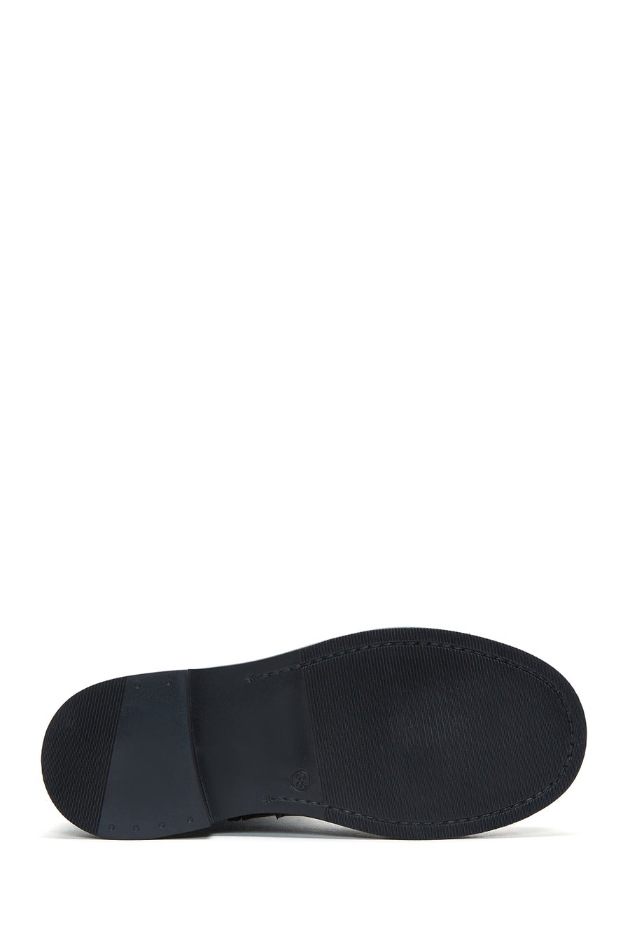Woman Black Zippered Leather Boat
