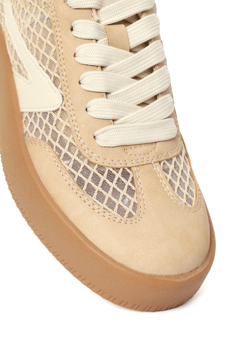 Women's Mink Lace-Up Fabric Sneaker