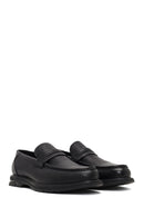 Men's Black Leather Loafer | Derimod