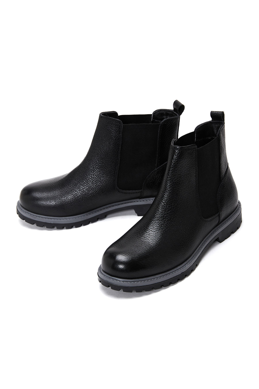 Women's Black Leather Chelsea Boots