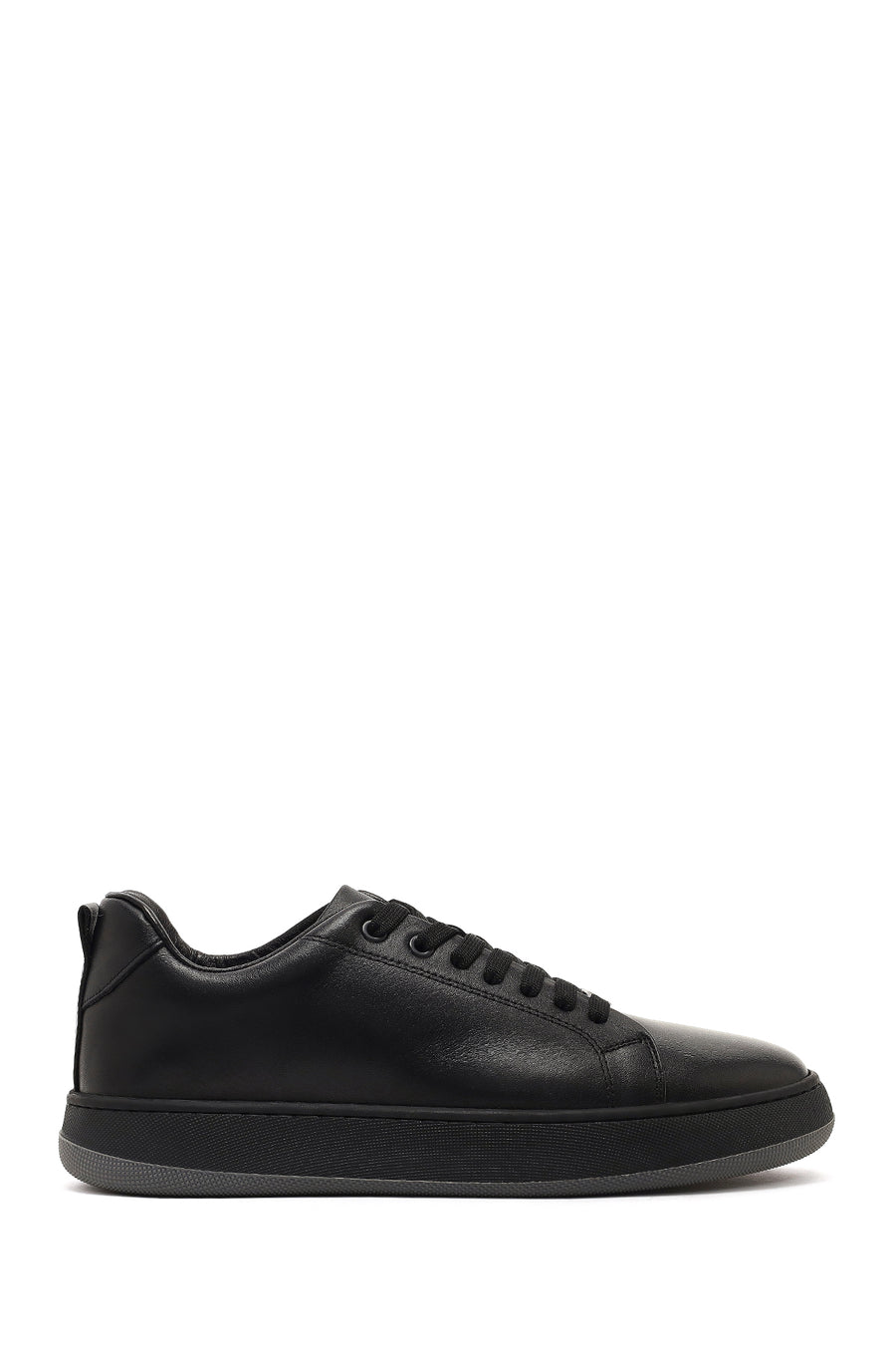 Erkek Siyah Bağcıklı Deri Sneaker WM790007DV | Derimod