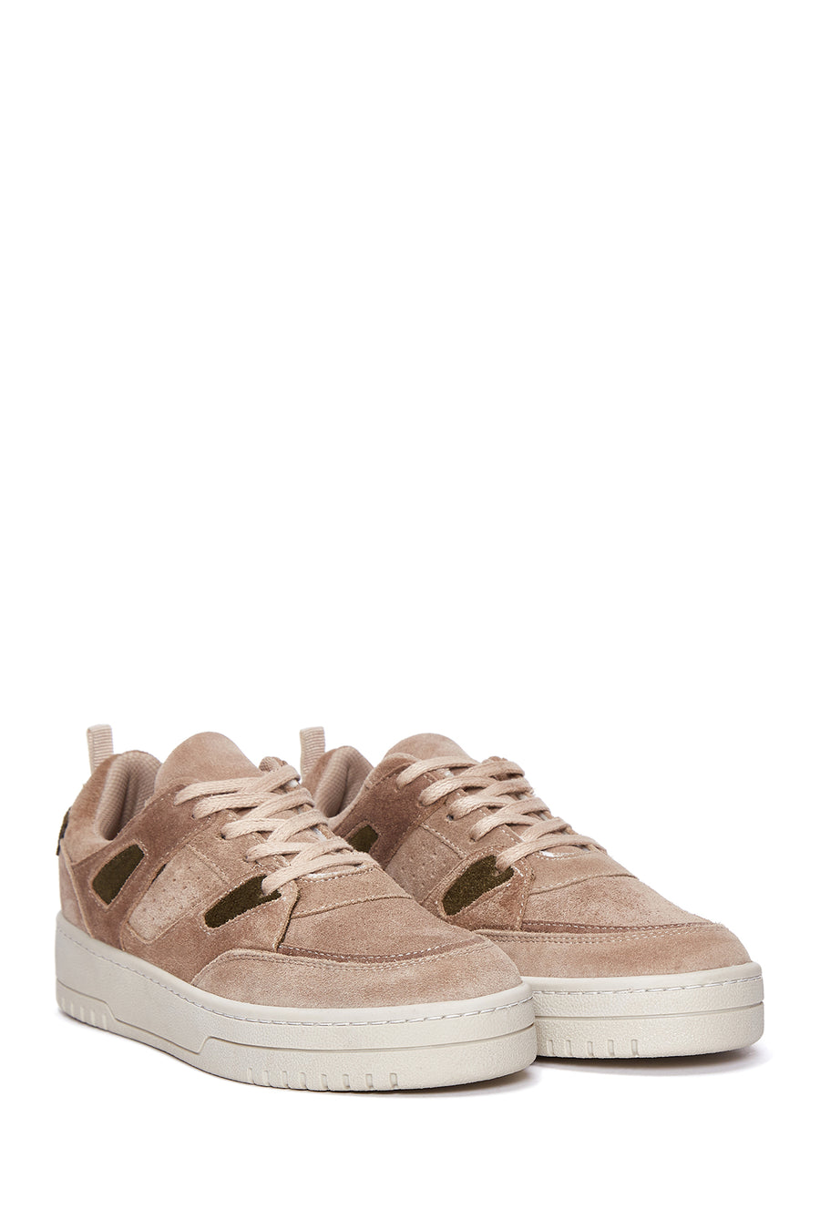 Women's Beige Suede Leather Sneaker