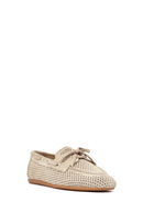 Women's Beige Suede Leather Loafer | Derimod