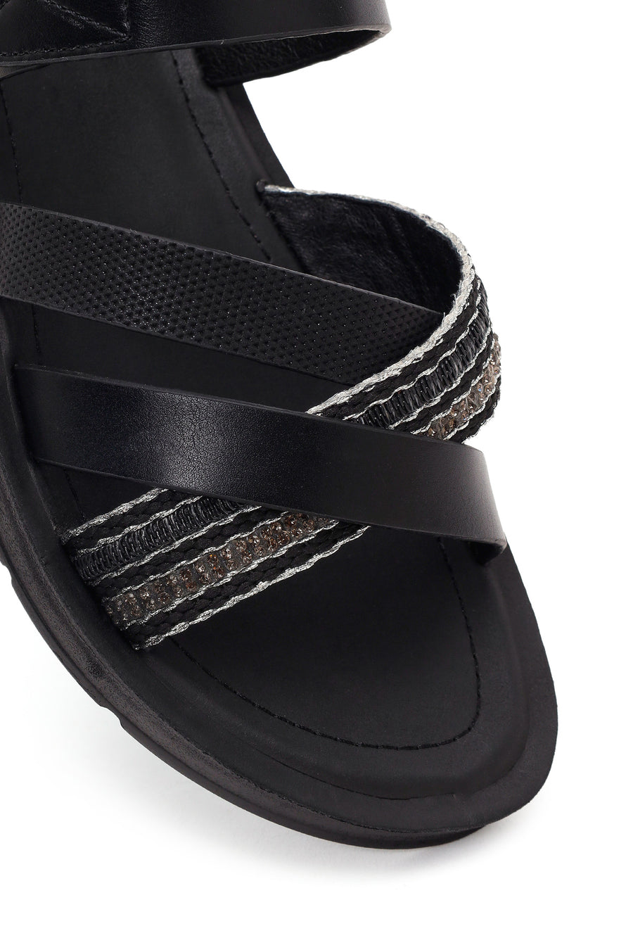 Women's Black Strappy Sandals