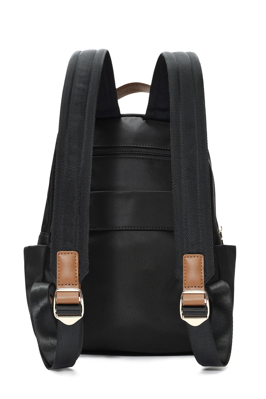 Woman Black Fabric Backpack